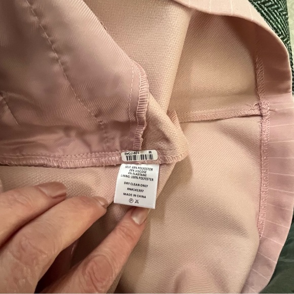 NWT ASTR The Label Women's Milani Tailored Skirt Pink Stripe Preppy Size Medium - Picture 6 of 6